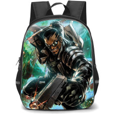 Marvel Backpack StudentPack - Blade Attack Holding Gun Portrait Illustration