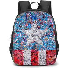 Marvel Captain America Backpack StudentPack - Captain America Comic Scene Collage
