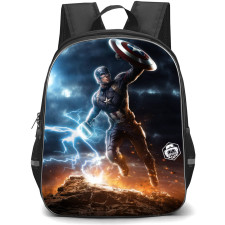 Marvel Captain America Backpack StudentPack - Captain America - Mjolnir And Shield