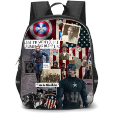 Marvel Captain America Backpack StudentPack - Captain America Movie Collage