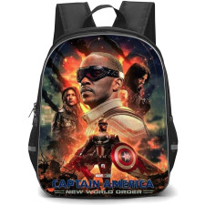 Captain America Backpack StudentPack - Characters Film Poster Chaos Background