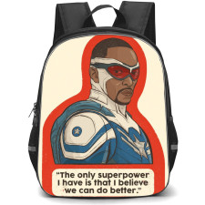 Captain America Backpack StudentPack - Captain America Quotes Retro Style Poster