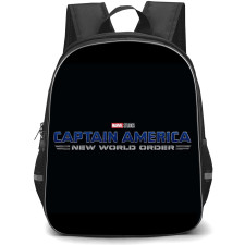 Captain America Backpack StudentPack - Captain America Text Art Navy Blue Background