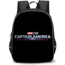 Captain America Backpack StudentPack - Captain America Title Text Black Background
