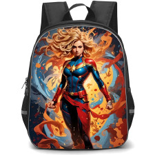 Marvel Captain Marvel Backpack StudentPack - Captain Marvel Smoke and Fire Portrait