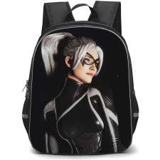 Black Cat Felicia Hardy Backpack StudentPack - Black Cat Felicia Hardy Beautiful Side Portrait