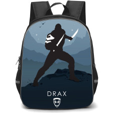 Marvel Guardians Of The Galaxy Drax The Destroyer Backpack StudentPack - Drax Holding Weapon Poster Silhoutte