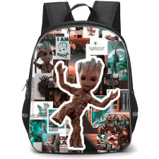 Guardian Of The Galaxy Groot Backpack StudentPack - Baby Groot Collage