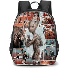 Guardian Of The Galaxy Groot Backpack StudentPack - Groot On Comic Background