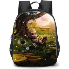 Guardian Of The Galaxy Groot Backpack StudentPack - Groot Laying On Grass