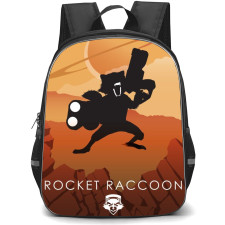 Marvel Guardians Of The Galaxy Rocket Backpack StudentPack - Rocket Raccoon Screaming Silhoutte Poster