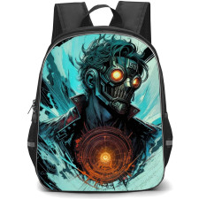 Marvel Guardians Of The Galaxy Star Lord Backpack StudentPack - Star Lord Head Portrait Aqua Background Illustration