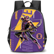 Marvel Hawkeye Backpack StudentPack - Hawkeye Attacking Purple and Yellow Poster