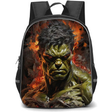 Marvel Hulk Backpack StudentPack - Hulk Fire Background 3D Portrait