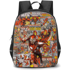 Marvel Iron Man Backpack StudentPack - Iron Man Comic Collage