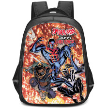 Spider Man Across The Spider Verse 2099 Spider-Man Backpack StudentPack - 2099 Spider-Man Dark Genesis Comic Book Art