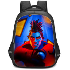 Spider Man Across The Spider Verse 2099 Spider-Man Backpack StudentPack - 2099 Spider-Man Miguel O'Hara Face Art