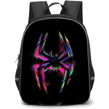 Spider Man Across The Spider Verse Miles Morales Backpack StudentPack - Miles Morales Colorful Logo