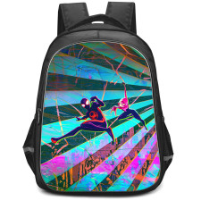 Spider Man Across The Spider Verse Backpack StudentPack - Across The Spider Verse Miles And Gwen Flying