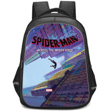 Spider Man Across The Spider Verse Backpack StudentPack - Across the Spider Verse Movie Art Miles and Buildings