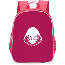 Spider Man Across The Spider Verse Spider Gwen Backpack StudentPack - Spider-Gwen Face Icon Hood Logo