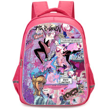Spider Man Across The Spider Verse Spider Gwen Backpack StudentPack - Spider Gwen Text Collage