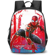 Marvel Spider Man Backpack StudentPack - Iron Spider-Man Red Backgound