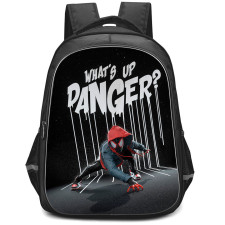 Spider Man Across The Spider Verse Miles Morales Backpack StudentPack - Miles Morales What's Up Danger Text Art