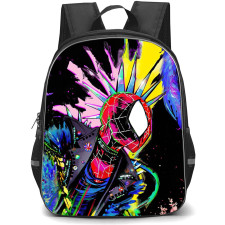 Spider Man Across The Spider Verse Spider Punk Backpack StudentPack - Spider Punk Spiked Hair