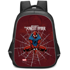 Spider Man Across The Spider Verse Scarlet Spider Backpack StudentPack - Scarlet Spider On Web Comic Book Art