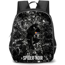 Spider-Noir Backpack School Bag StudentPack - Spider-Noir Falling Solving Rubiks Poster