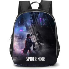 Spider-Noir Backpack School Bag StudentPack - Spider-Noir Window Reflection Poster