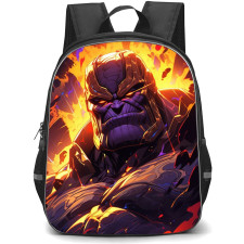 Marvels Thanos Backpack StudentPack - Thanos Burning Head Portrait Illustration