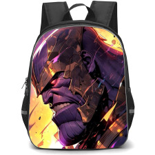 Marvels Thanos Backpack StudentPack - Thanos Head Portrait Illustration Yellow Background