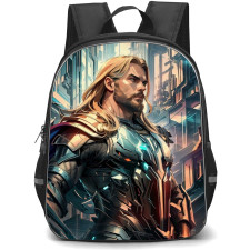 Marvel Thor Backpack StudentPack - Thor Side View Portrait In City Background