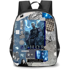 Marvel Thor Backpack StudentPack - Thor Thunder And Lightning Collage