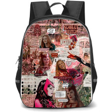 Marvel Wanda Scarlet Backpack StudentPack - Wanda Scarlet Witch Maximoff Series Collage