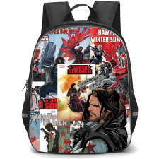 Marvel Winter Soldier Backpack StudentPack - Winter Soldier Comic Collage