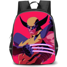X-Men Wolverine School Backpack StudentPack - Wolverine Portait Pink Background