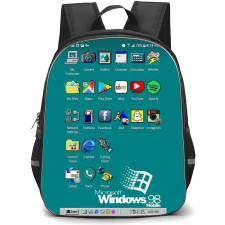 Microsoft Windows Backpack School Bag StudentPack - Microsoft Windows 98 Mobile Desktop Poster