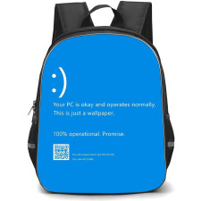 Microsoft Windows Backpack School Bag StudentPack - Microsoft Windows BSOD Blue Screen of Death Your PC Is Ok 100% Operational Poster