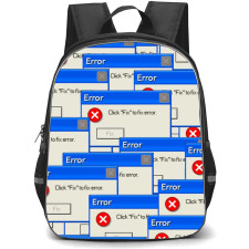 Microsoft Windows Backpack School Bag StudentPack - Microsoft Windows Error Pattern Art Poster