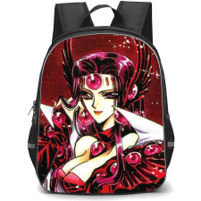 Magic Knight Rayearth Alcyone Backpack StudentPack - Alcyone Portrait Illustration Art On Red Background