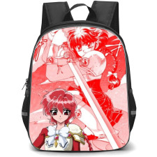 Magic Knight Rayearth Hikaru Shidou Backpack StudentPack - Hikaru Shidou Standing On Red Retro Illustration Art
