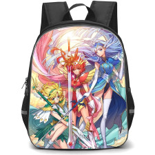 Magic Knight Rayearth Backpack StudentPack - Hikaru Fuu And Umi Standing Anime Art Poster