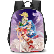 Magic Knight Rayearth Backpack StudentPack - Hikaru Fuu And Umi On Purple Sky Anime Illustration Art Poster