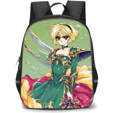 Magic Knight Rayearth Backpack StudentPack - Fuu Hououji And Windam Green Illustration Art