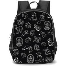 Maison Kitsune Backpack School Bag StudentPack - Maison Kitsune Art Nouveau Sketch Pattern Poster