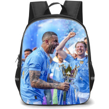 Manchester City F.C. Kyle Walker Backpack StudentPack - Kyle Walker Holds Tropy And Shouting Candid Picture