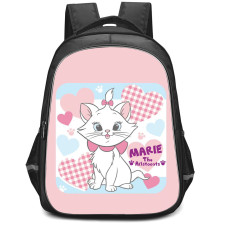 Marie Backpack StudentPack - Marie The Aristocats Standing On Pink Background